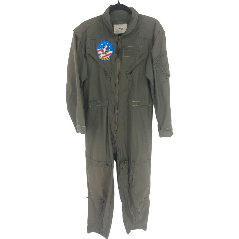 GENUINE US AIR FORCE GREEN NOMEX FIRE RESISTANT FLIGHT SUIT CWU-27/P Top Gun 42R